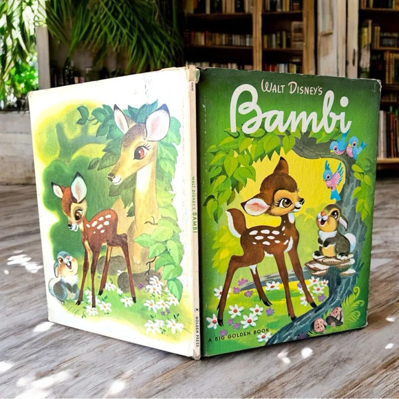 VINTAGE 1968 Disney Bambi Hardcover Book - Picture 4 of 14